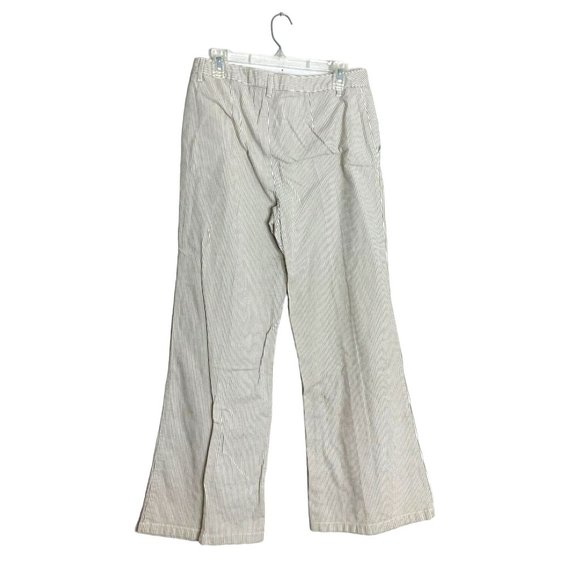 Christopher and Banks Womens Size 6 Beige White Striped Pants Straight Leg - Picture 3 of 4